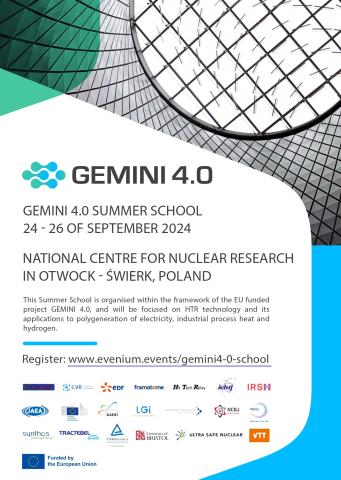GEMINI 4.0 Summer school HTR for Cogeneration 2024, September 24 – 26