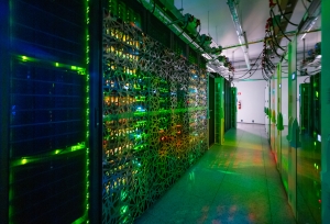 Server room of Świerk IT Center, part of the Worldwide LHC Computing Grid