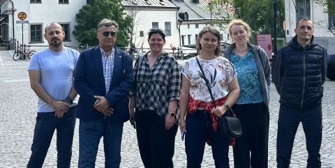 Delegacja 4NEW w Szwecji. Od lewej: Aleksej Kaszko, Wacław Gudowski, Agnieszka Boettcher, Maja Marcinkowska-Sanner, Justyna Jaczewska-Özcan, Andrzej Sachajdak