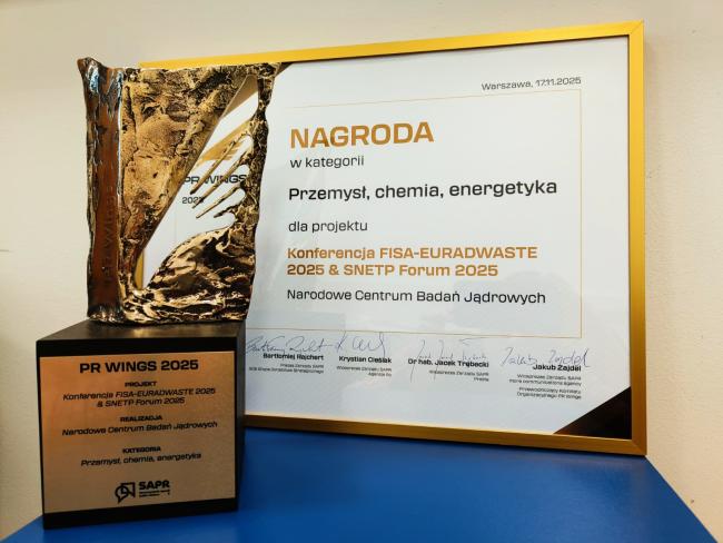 NCBJ zdobywcą statuetki PR Wings 2025